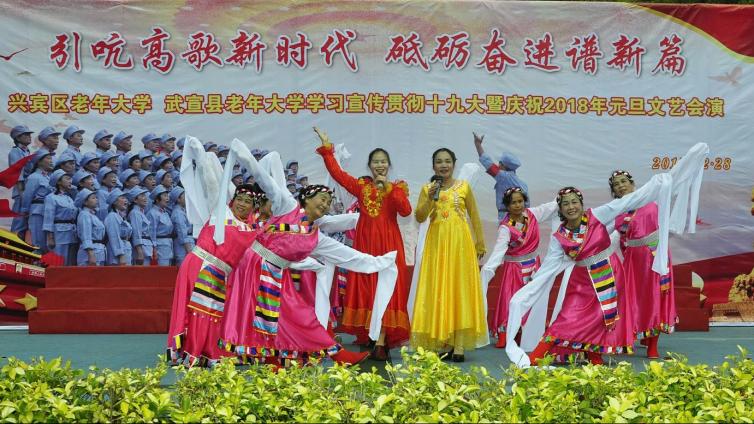 广西来宾：学习宣传十九大 两校同台举联欢